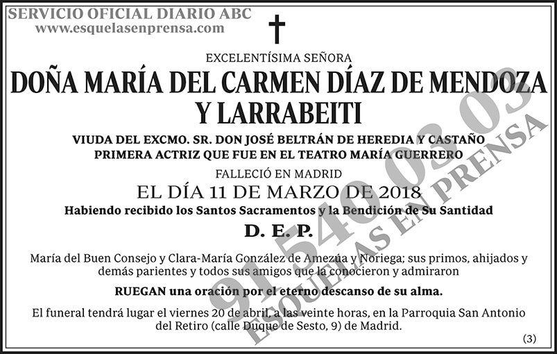 María del Carmen Díaz de Mendoza y Larrabeiti